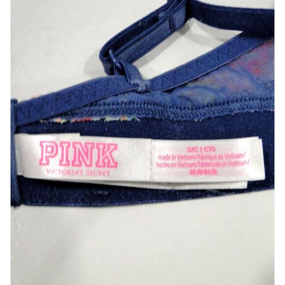 VICTORIA'S SECRET PINK DATE PUSH-UP BRA WOMENS SIZE 32C Neon Free Shipping - Picture 5 of 5